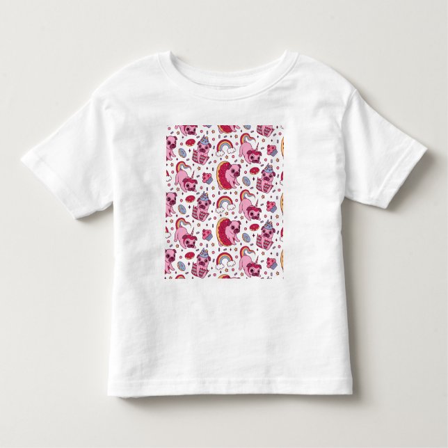 Camiseta Infantil Cute dog pattern for dog lovers (Frente)