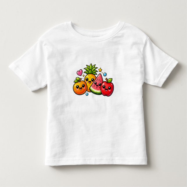 Camiseta Infantil Cute Fruits Y2K Toddler T-Shirt (Frente)