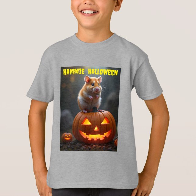 Camiseta Infantil Cute Hammie Halloween (Frente)