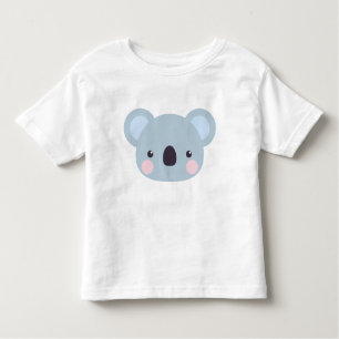 Camiseta Infantil Cute Kawaii Koala Face Bebê Roupa