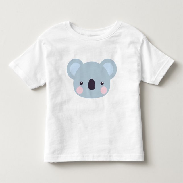 Camiseta Infantil Cute Kawaii Koala Face Bebê Roupa (Frente)