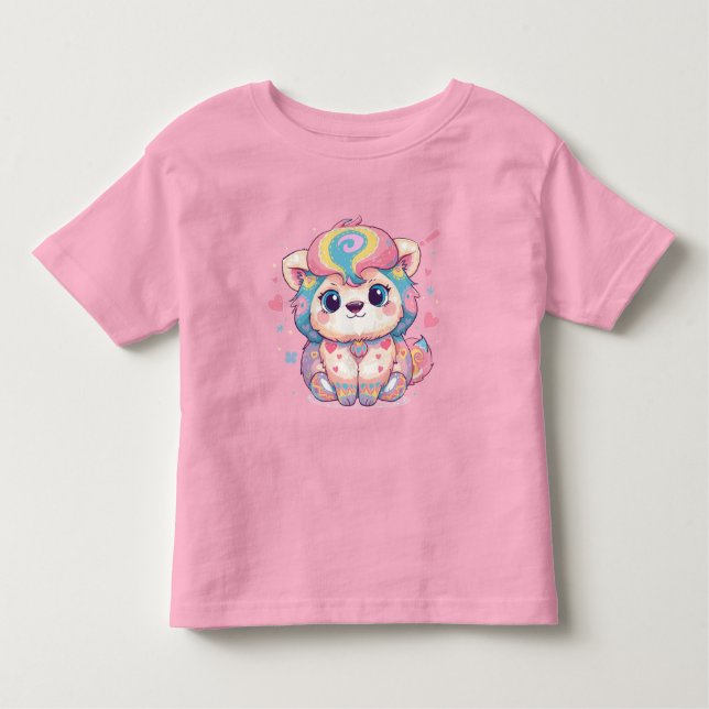 Camiseta Infantil Cute Kitty Cat Illustration -Minimalistic (Frente)