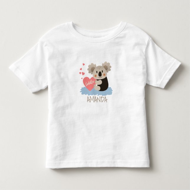 Camiseta Infantil Cute Koala Abraços ID386 (Frente)