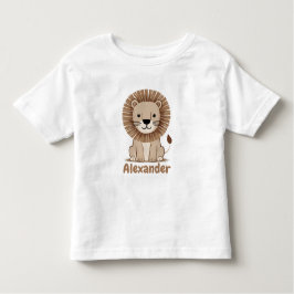Camiseta Infantil Cute Lion Kids Name personalizável