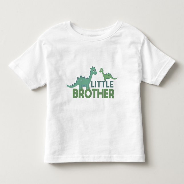 Camiseta Infantil Cute Little Brother Dinosaur (Frente)