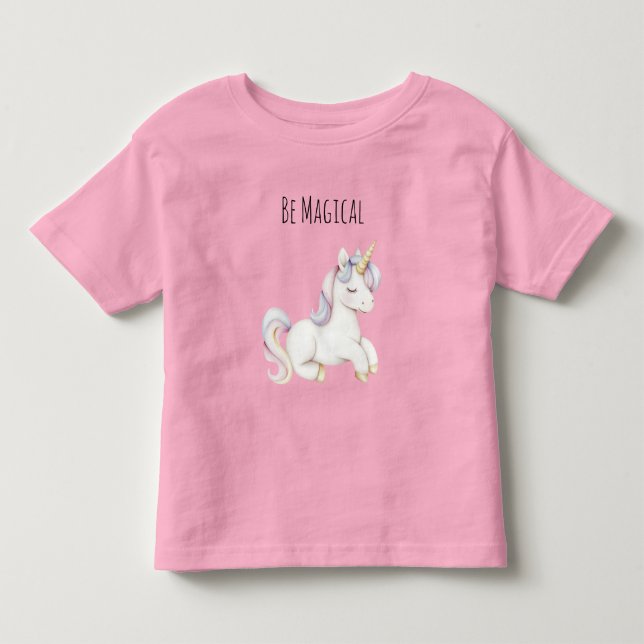 Camiseta Infantil Cute Magical Unicorn (Frente)
