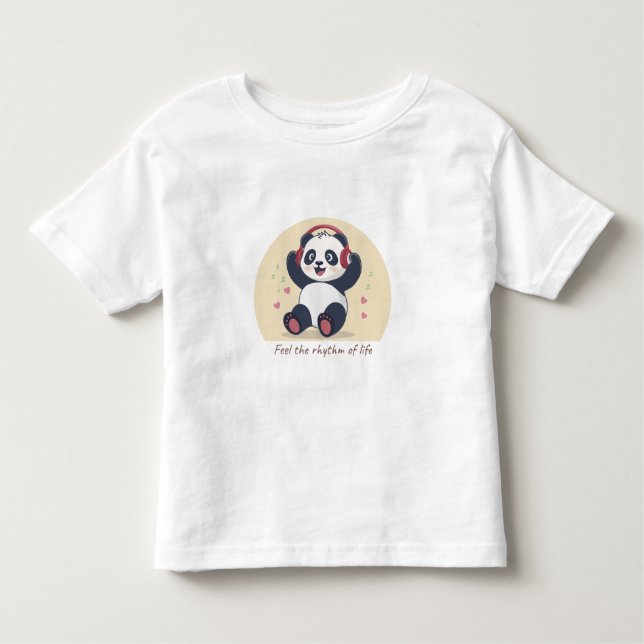 Camiseta Infantil Cute Music Panda (Frente)