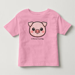 Camiseta Infantil Cute Pig Shirt Funny Oink Quote Kawaii Piggy