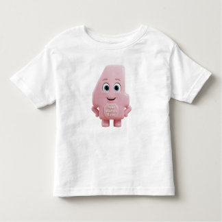 Camiseta Infantil Cute Pink Cartoon Number 4 | "Four Stands Firm"