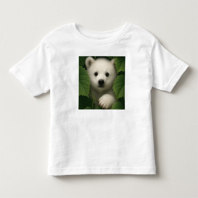 Camiseta Infantil “Cute Polar Bear Kids T-Shirt – Winter Animal Tee (Frente)