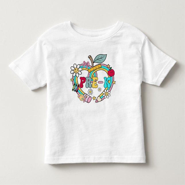 Camiseta Infantil Cute Pre-K Toddler T-shirt (Frente)