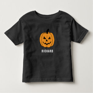 Camiseta Infantil Cute RICHARD Pumpkin Black Halloween