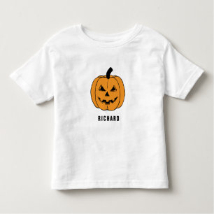 Camiseta Infantil Cute RICHARD Pumpkin Orange Halloween