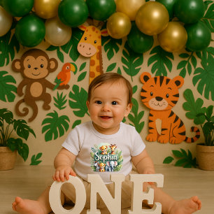 Camiseta Infantil Cute Safari Animal Sophia Kids Tee