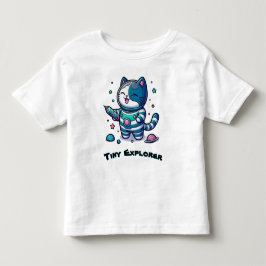Camiseta Infantil 🚀 Cute Space Cat Astronaut 🐱 