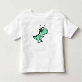 Camiseta Infantil Cute T-Rex Playing Music for Kids🎵