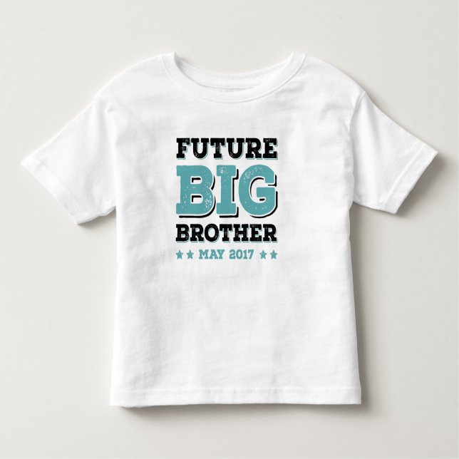 Camiseta Infantil Cute Toddler Future Big Brother maio de 2017 engra (Frente)