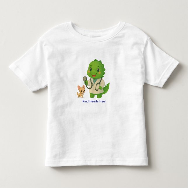 Camiseta Infantil Cute Vet Dinosaur – Dino Jobs (Frente)