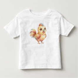 Camiseta Infantil Cute Watercolor Baby Chicken – Kids T-Shirt