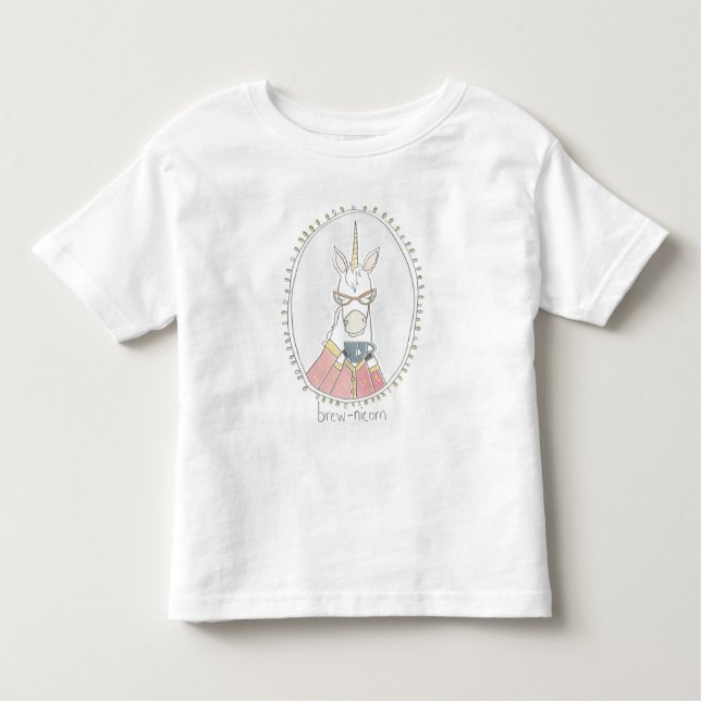 Camiseta Infantil Cutie cafeinado | Brew Unicorn (Frente)