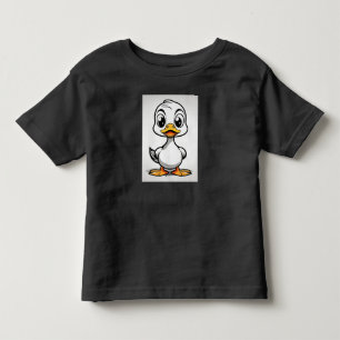 Camiseta Infantil Cutie Quacky: Página de Coloração de Pato