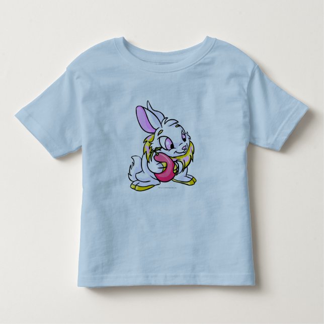Camiseta Infantil Cybunny amarelo que abraça Negg (Frente)