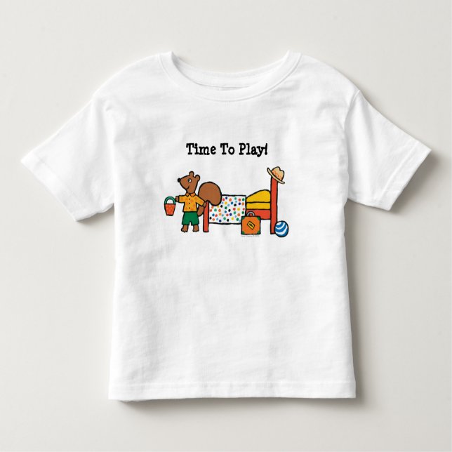 Camiseta Infantil Cyril o esquilo em férias (Frente)