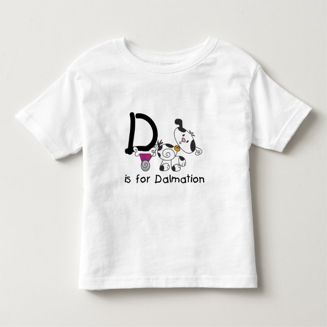 Camiseta Infantil D é para t-shirt e presentes de Dalmation (Frente)