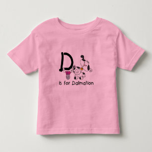 Camiseta Infantil D é para t-shirt e presentes de Dalmation