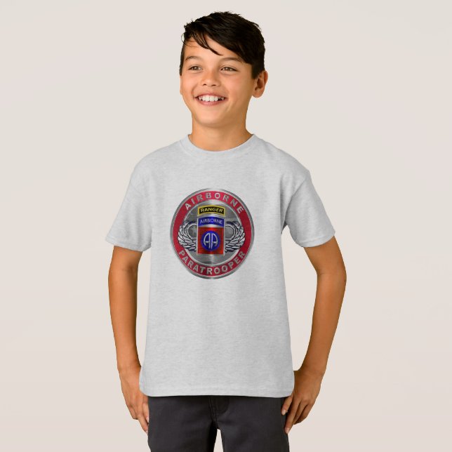 Camiseta infantil da 82ª Divisão Aerotransportada (Frente Completa)