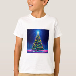 Camiseta infantil da árvore de Natal