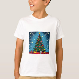 Camiseta infantil da árvore de Natal