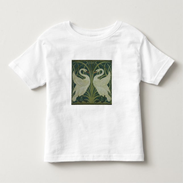 Camiseta Infantil Da "design do papel de parede cisne, da (Frente)