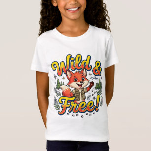 Camiseta Infantil da Raposa Fofa e Livre Naturez