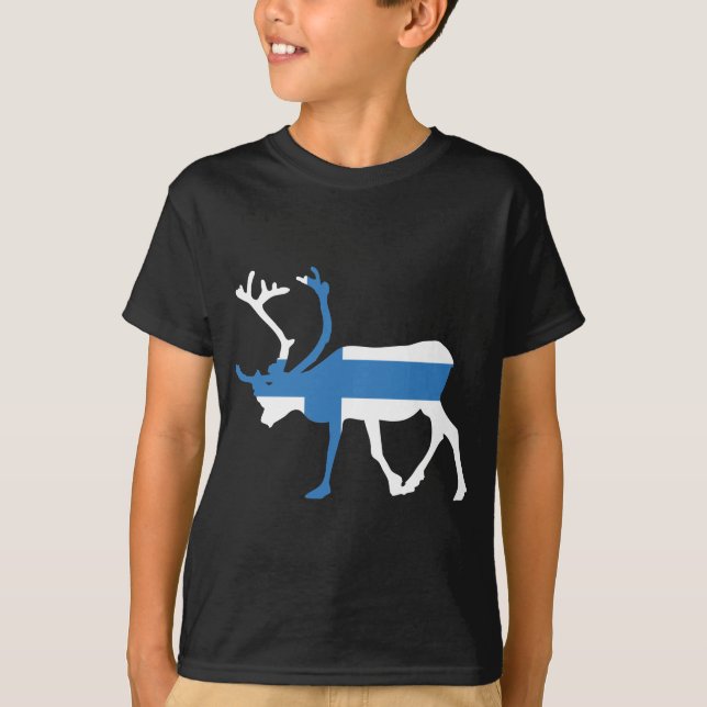 Camiseta Infantil da Rena da Finlândia (Frente)