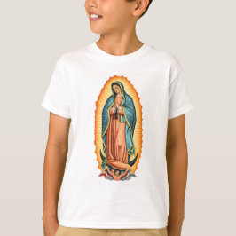 Camiseta infantil da Virgem Abençoada de Guadalupe