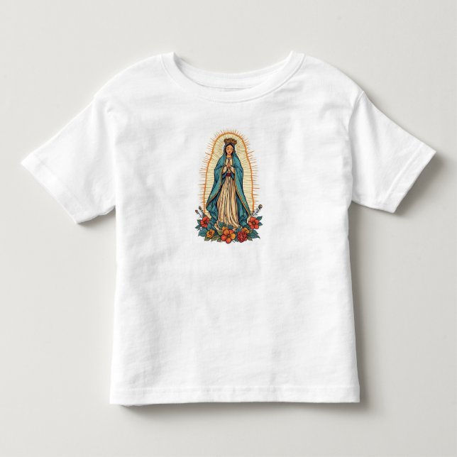 Camiseta infantil da Virgem de Guadalupe (Frente)