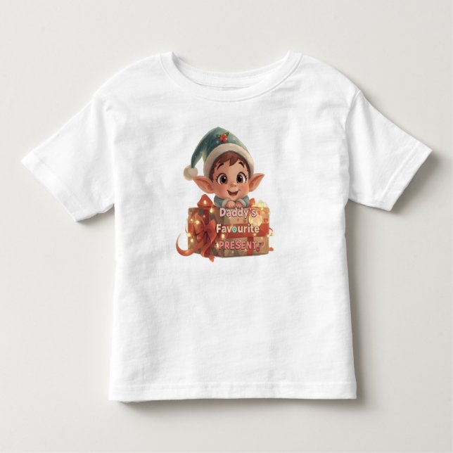 Camiseta Infantil Daddy’s Favorite Present Baby Shirt | Cute Holiday (Frente)