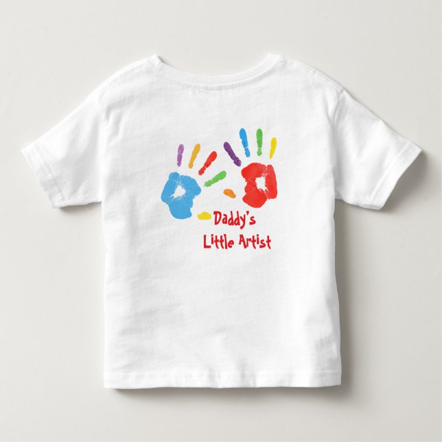Camiseta Infantil Daddy’s Little Artist – Kids T-Shirt (Verso)