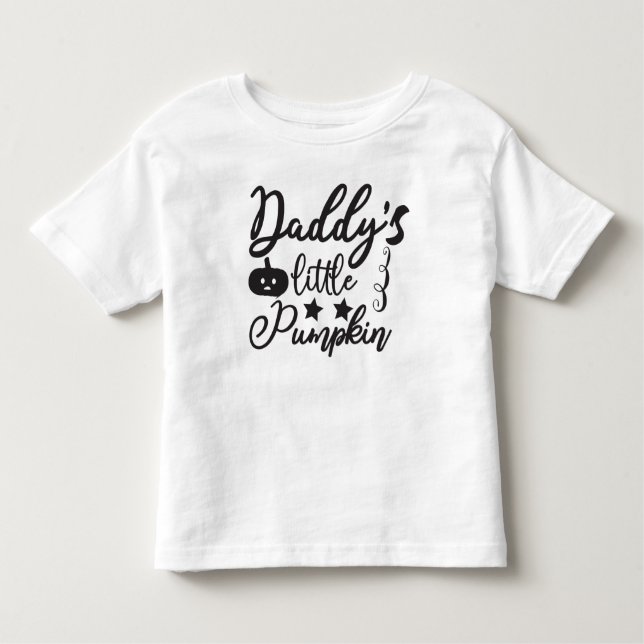 Camiseta Infantil Daddys, abóbora (Frente)