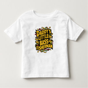 Camiseta Infantil Daddys Little Bass Pescador