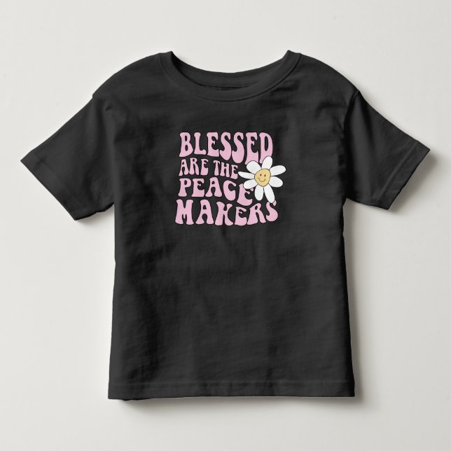 Camiseta Infantil Daisy and Peace Makers Slogan (Frente)
