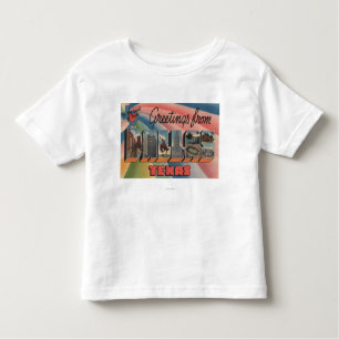 Camiseta Infantil Dallas, letra ScenesDallas de TexasLarge, TX