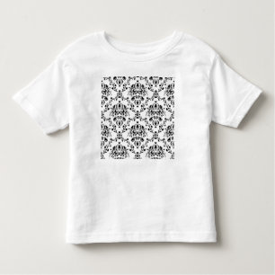 Camiseta Infantil Damasco branco e preto