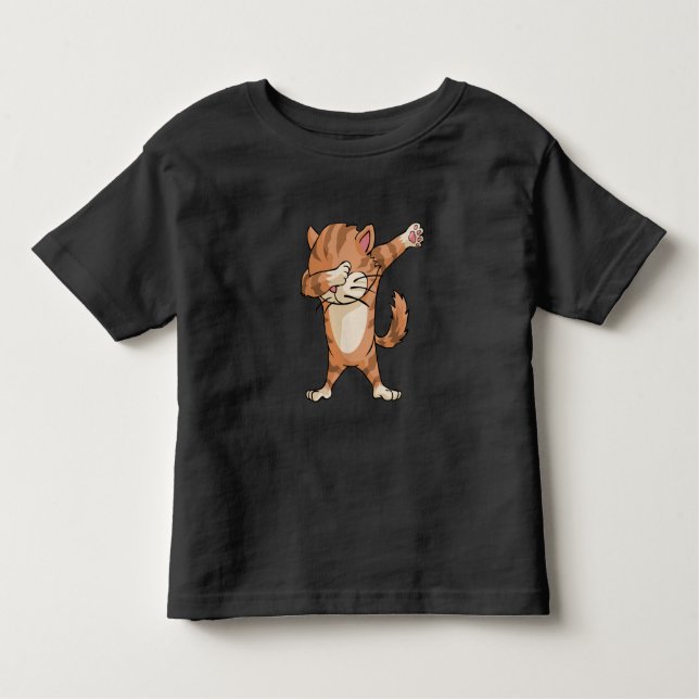 Camiseta Infantil Dança bonito de Dabber do gato da solha (Frente)