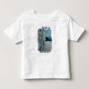 Camiseta Infantil Dançarino de Edgar Degas na frente de uma janel