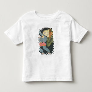 Camiseta Infantil Dançarino tecido de lãs com bastão, tribo de