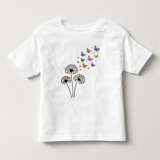 Camiseta Infantil Dandelion butterfly flow (Frente)