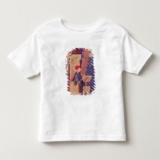 Camiseta Infantil Dante escrevendo 'o Comedy divino (Frente)