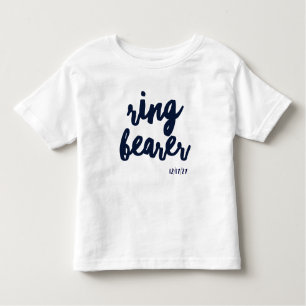 Camiseta Infantil Data de Casamento do Bearer do Anel
